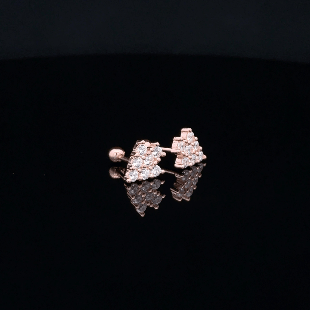 Rose gold Arrow shape second stud