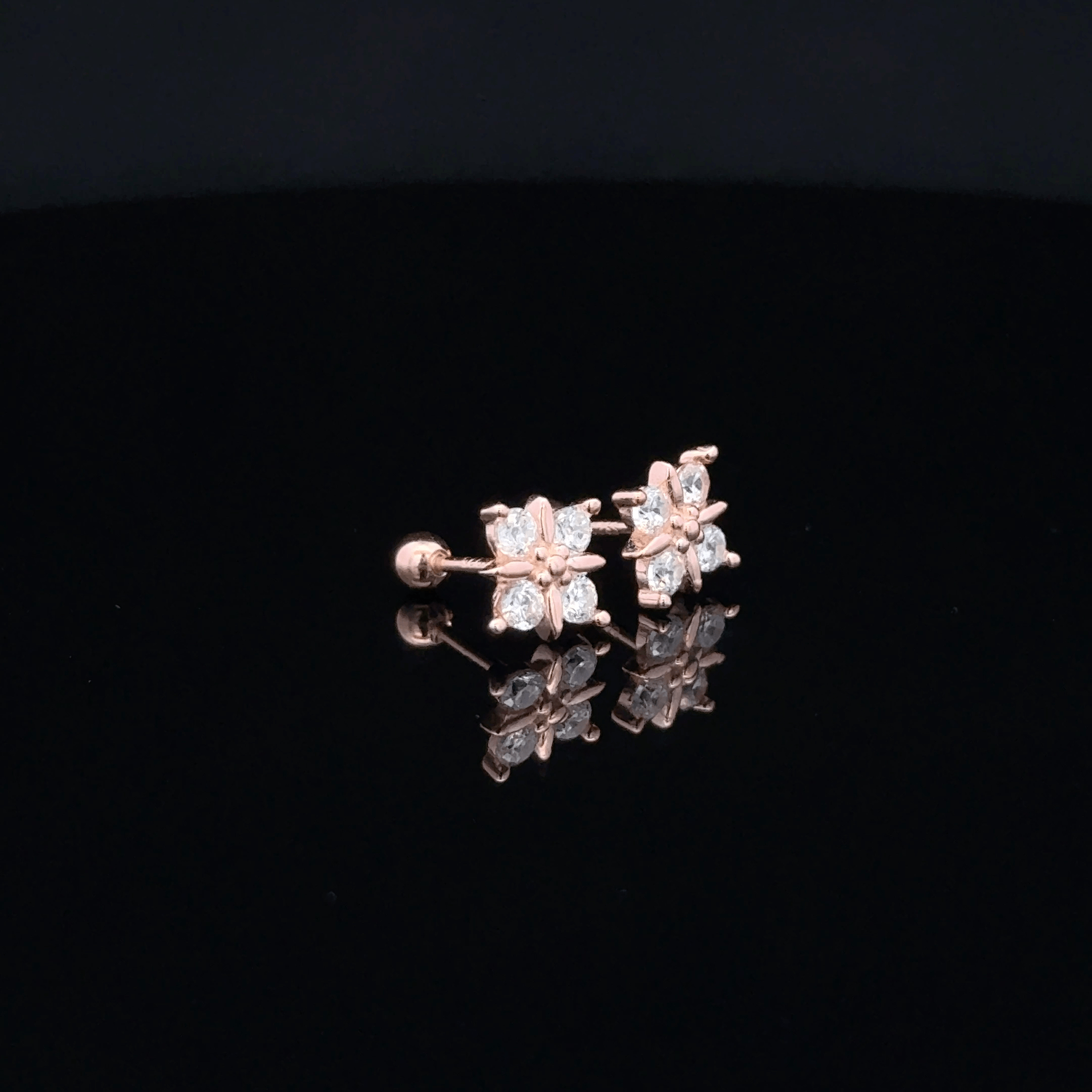 Rosegold Square Second Stud