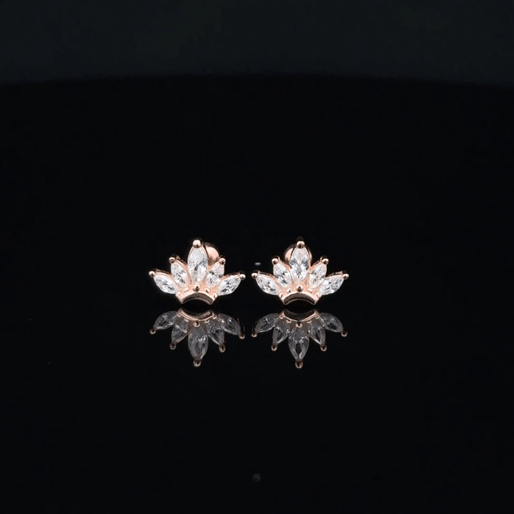 Rose gold Aura second Stud