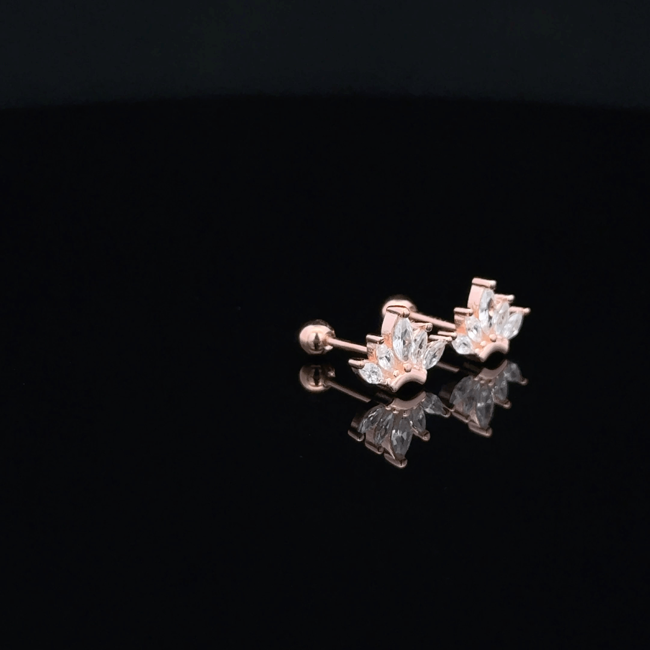Rose gold Aura second Stud