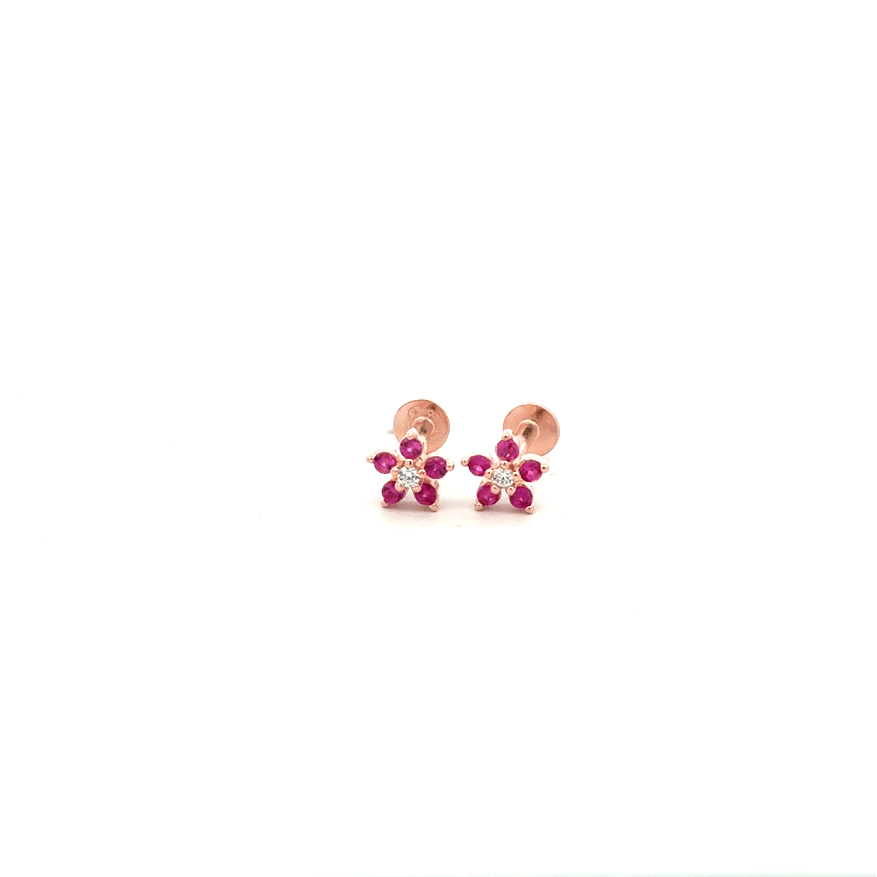 Pink Flower Stud