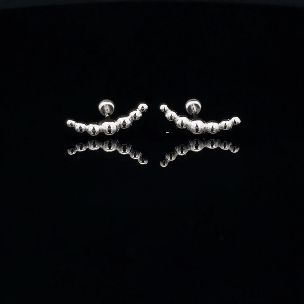 Silver 5 Ball Second Stud