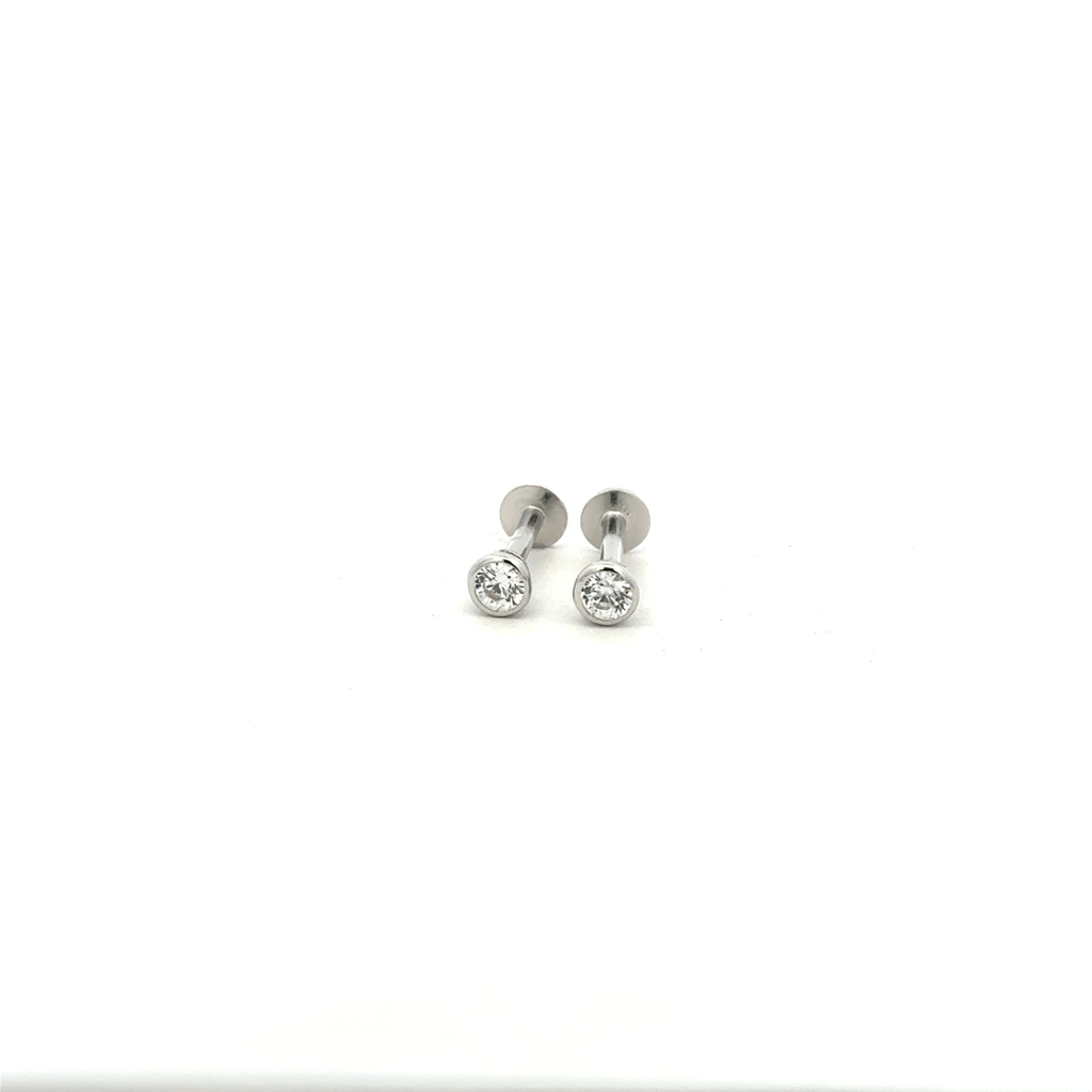 White Stone Stud