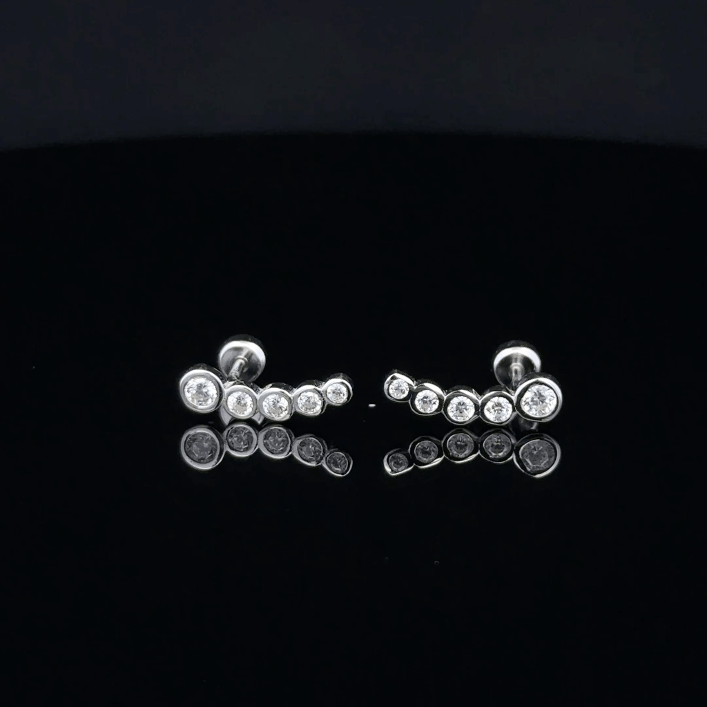 Silver 4 Stone Second Stud
