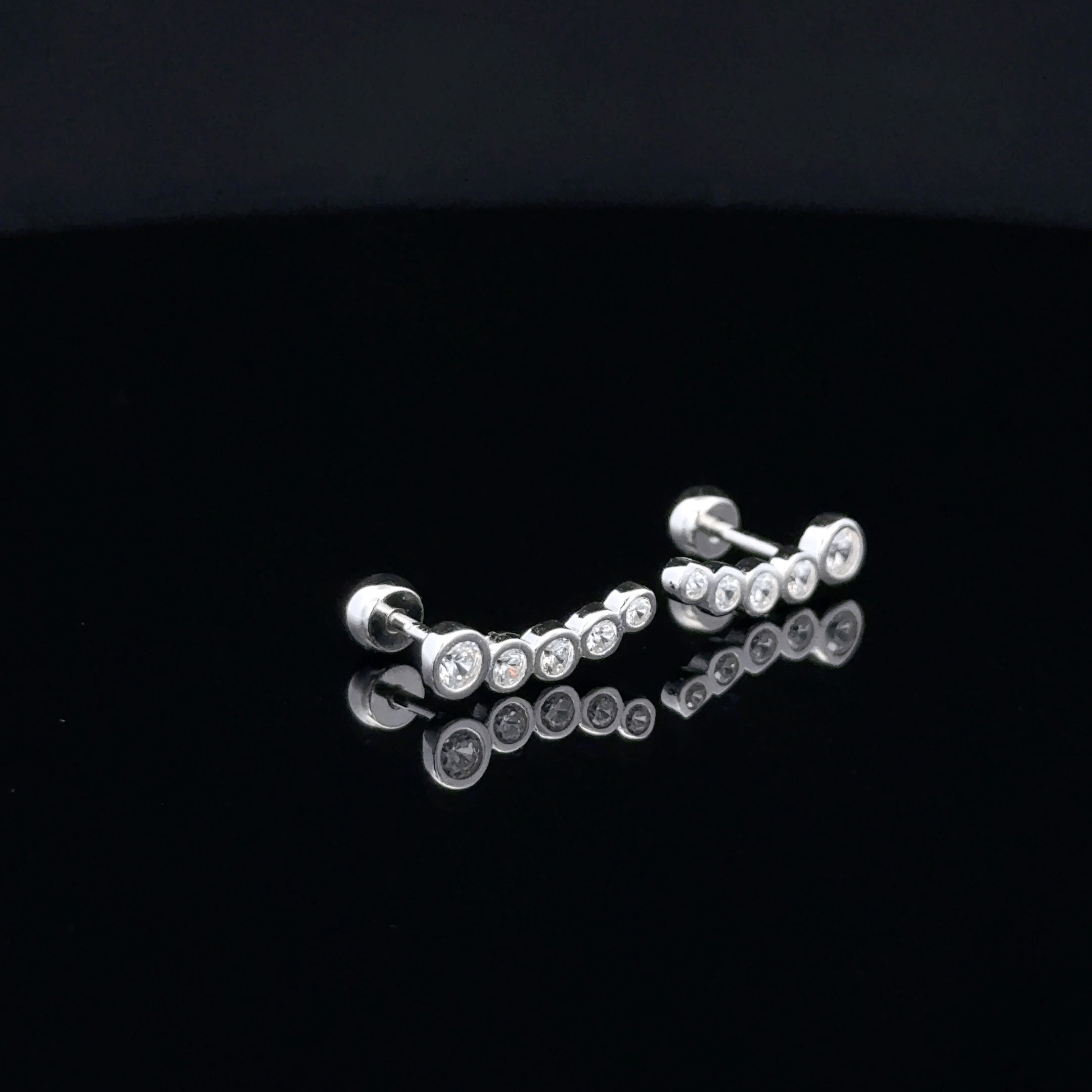 Silver 4 Stone Second Stud