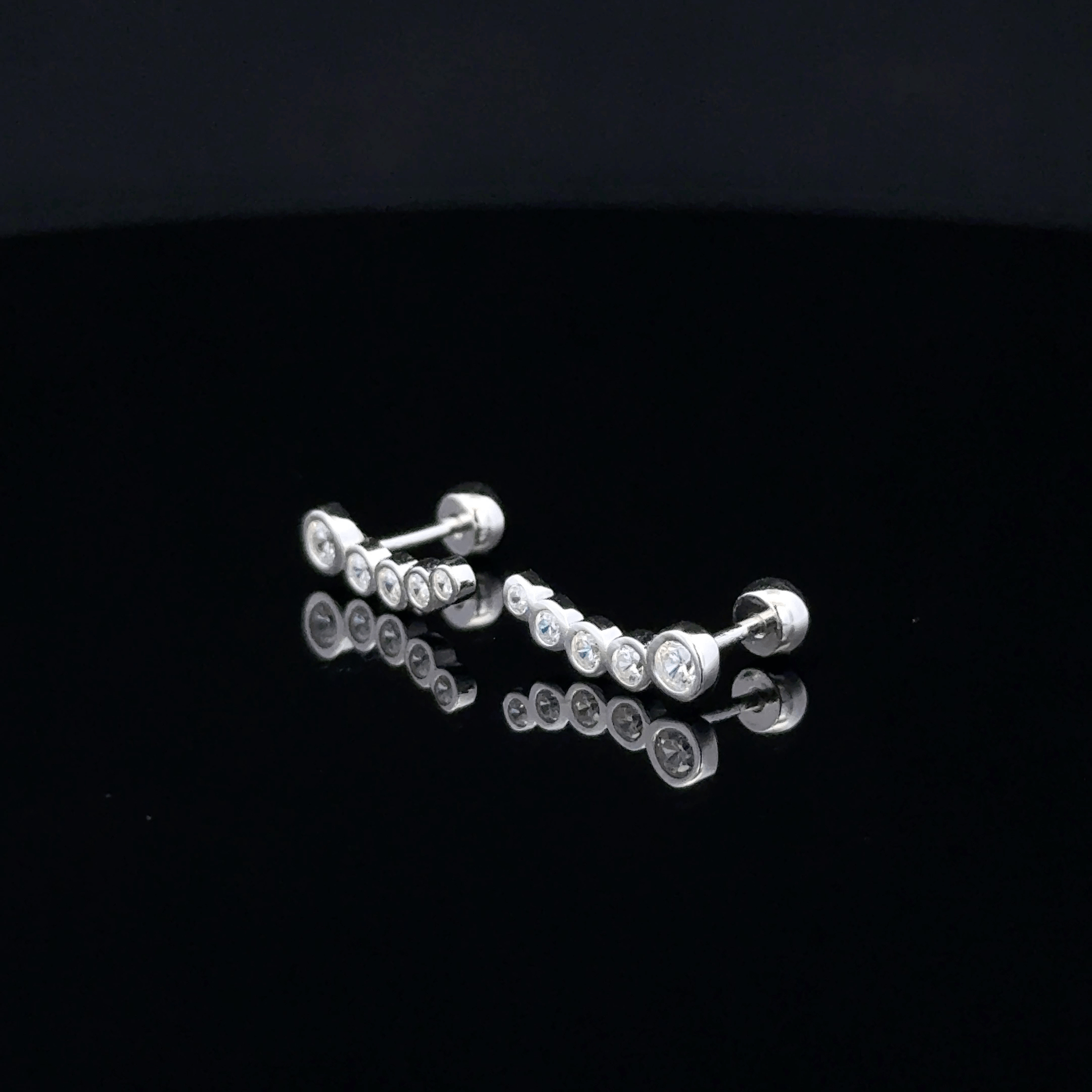 Silver 4 Stone Second Stud