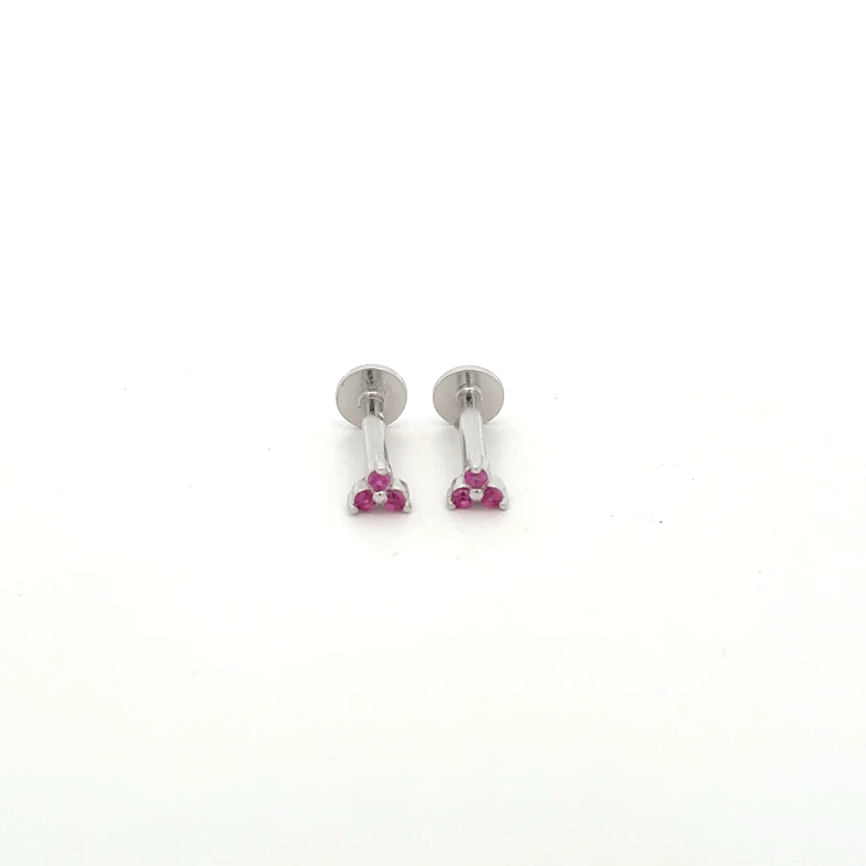 Triangle pink Stone Stud