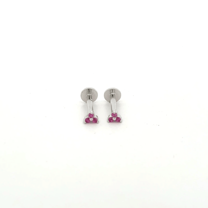 Triangle pink Stone Stud