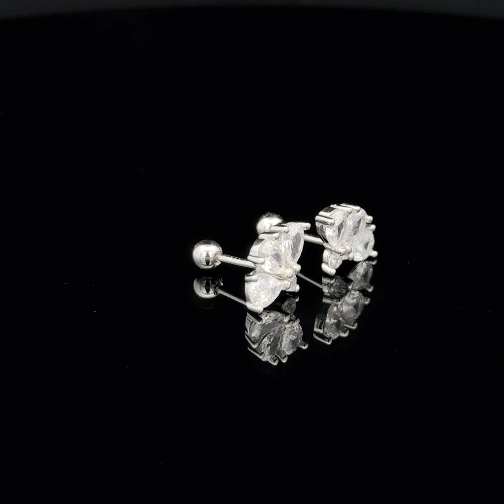 Silver Leaf Second Stud