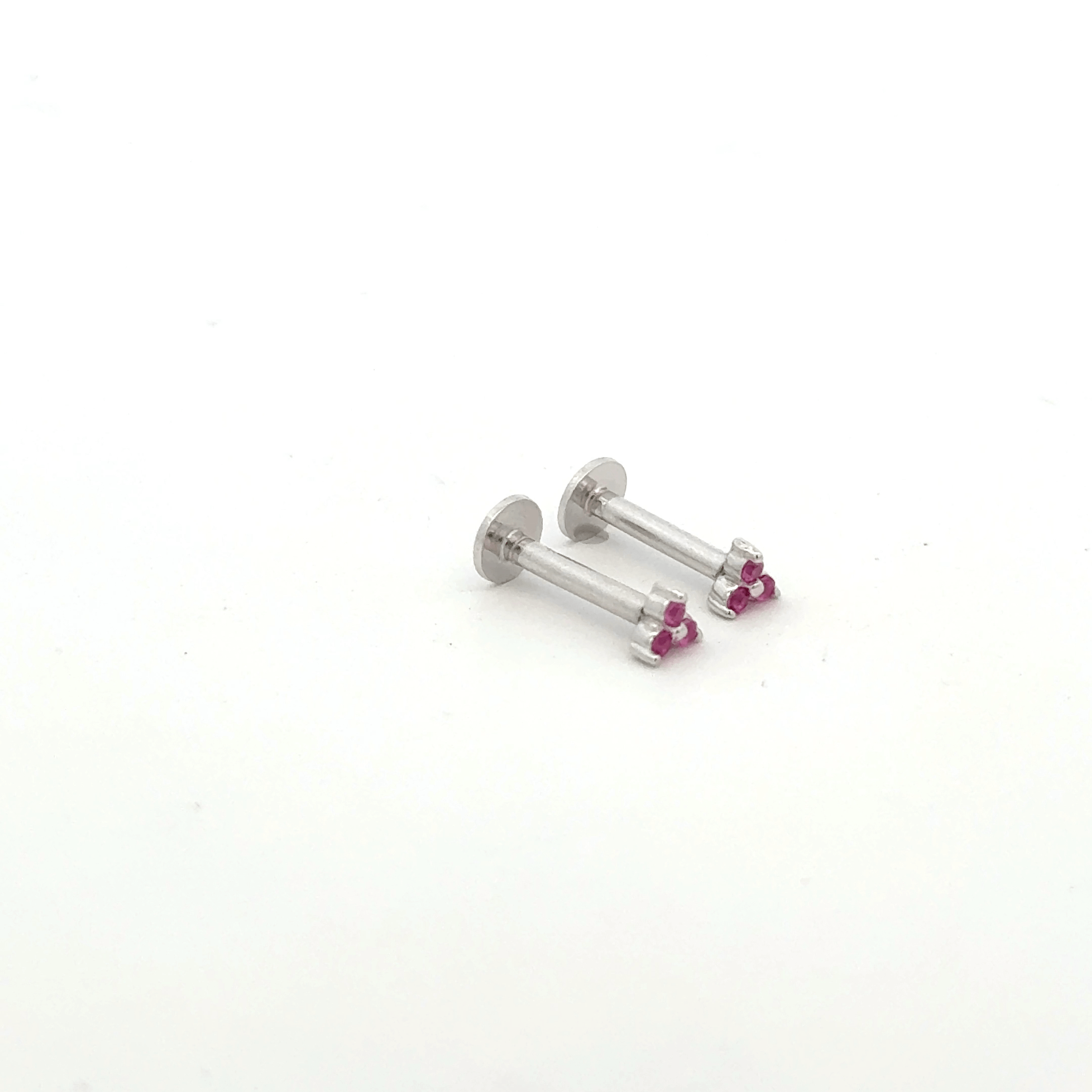 Triangle pink Stone Stud