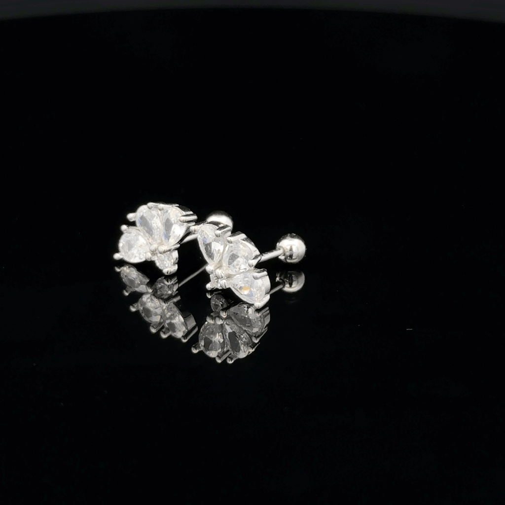 Silver Leaf Second Stud