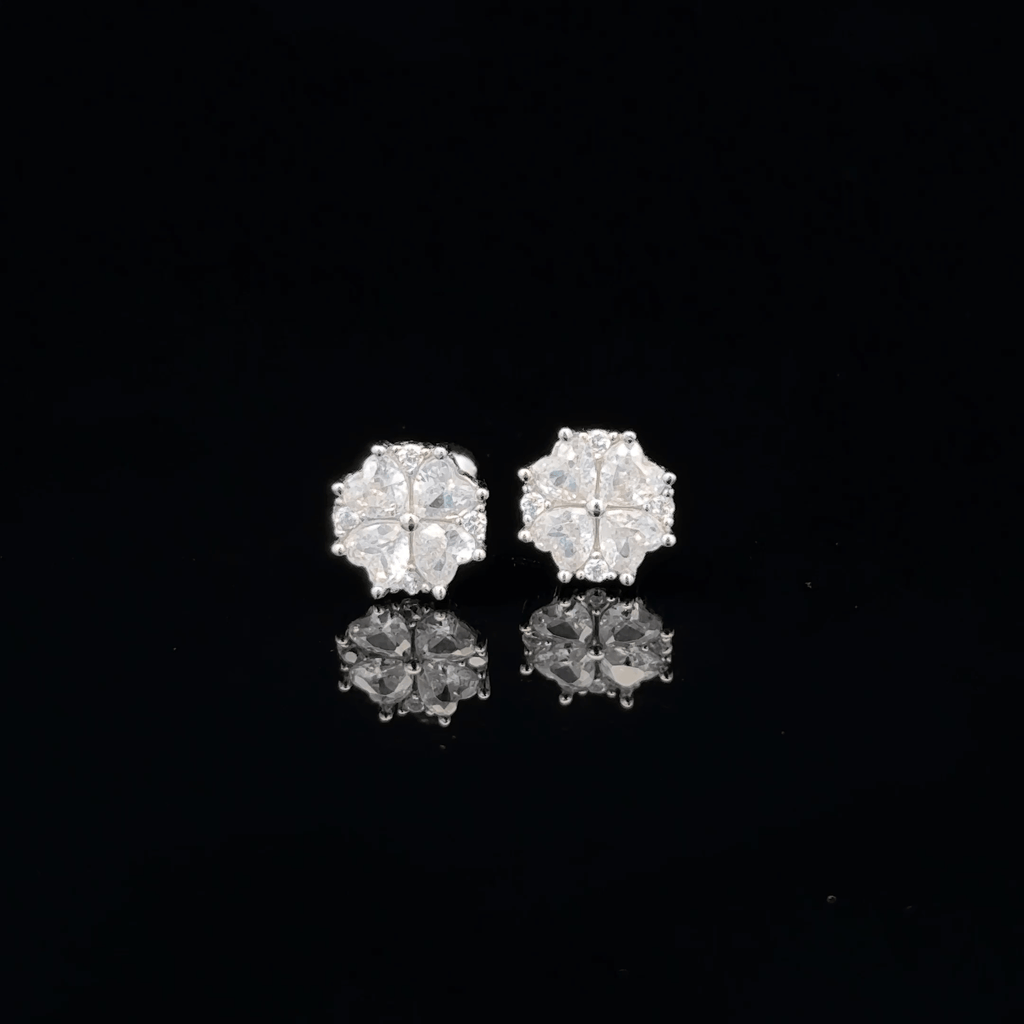 Silver Hexagonal Second Stud