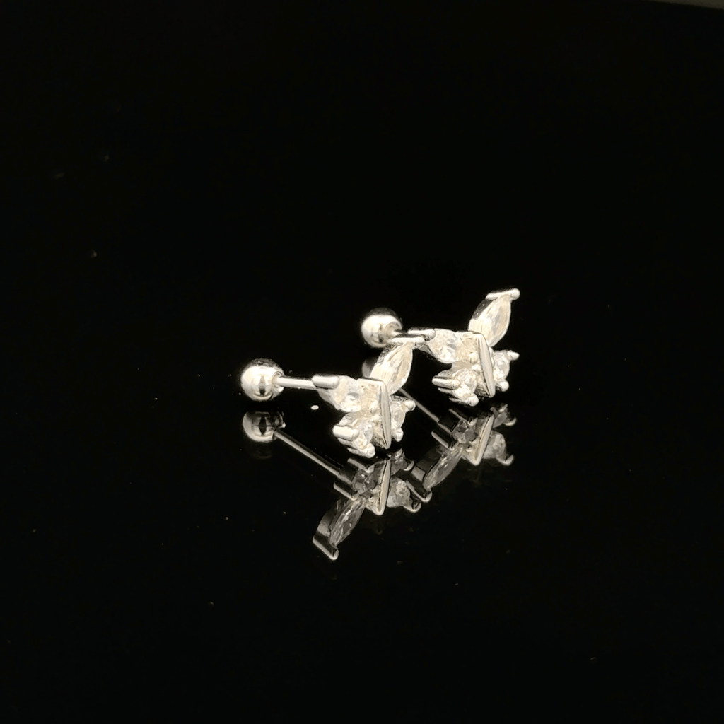 Rose gold Butterfly second stud