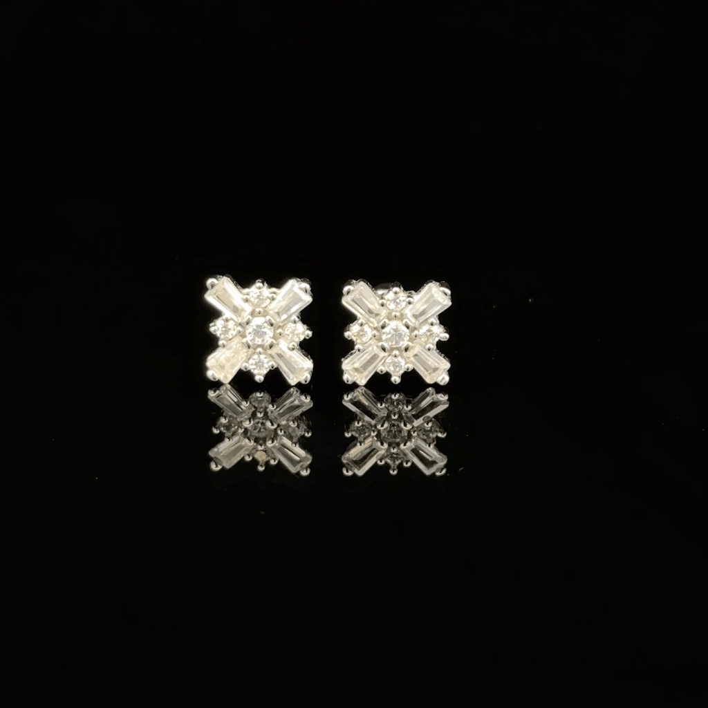 Silver Extended Square Second Stud
