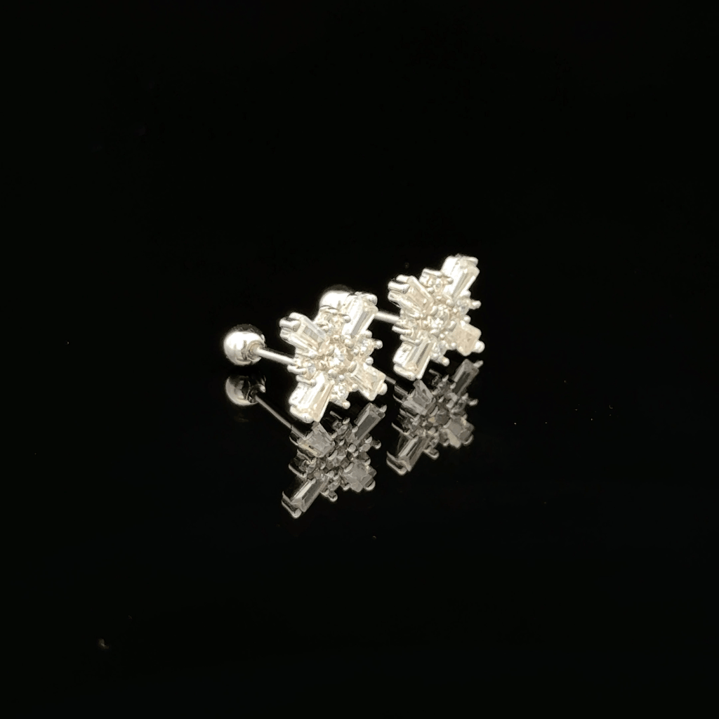 Silver Extended Square Second Stud