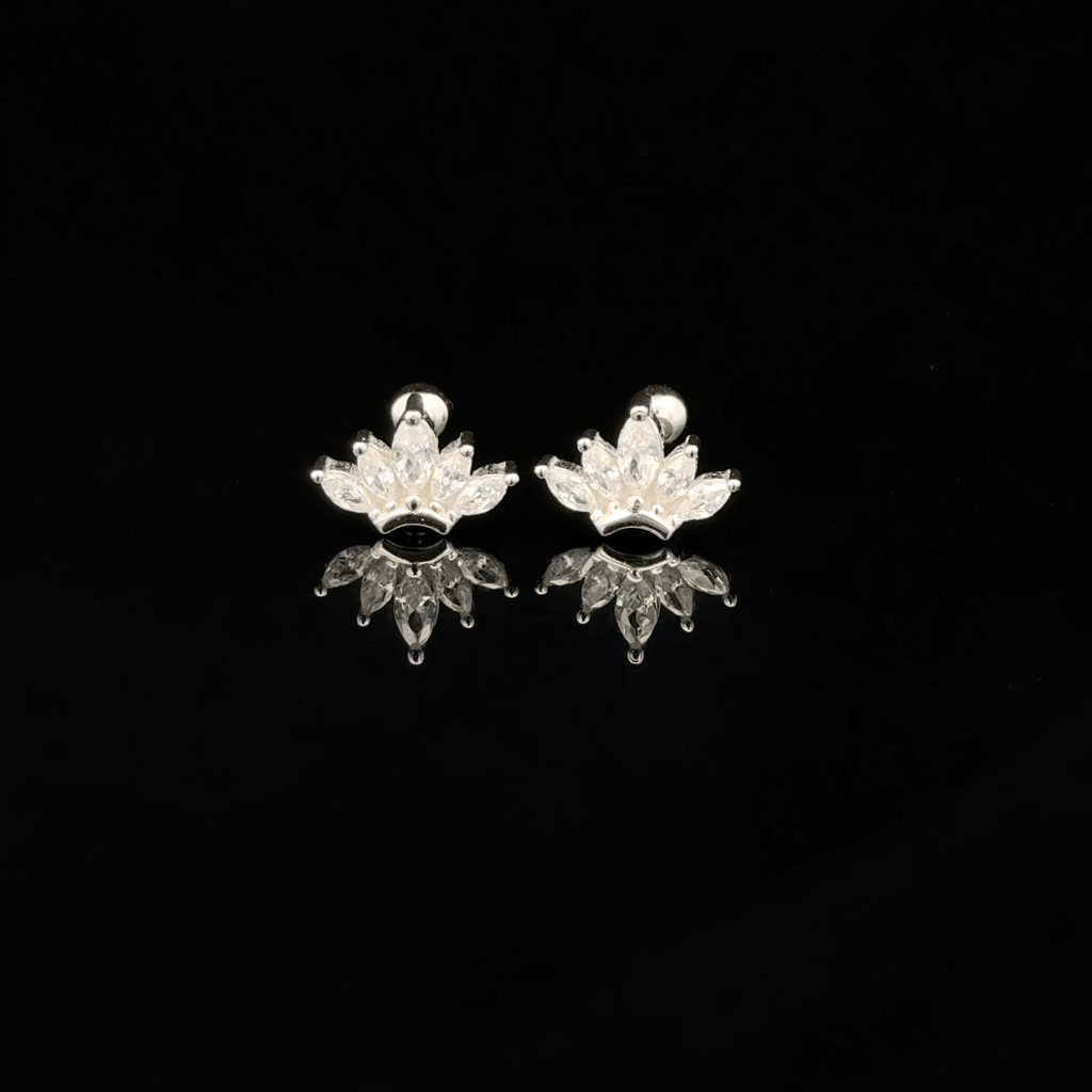 Silver Four Stone Second Stud