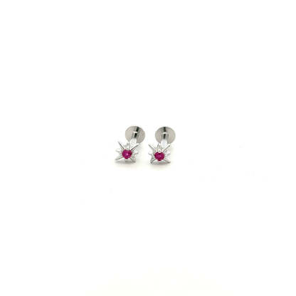 Sparkle pink Stud