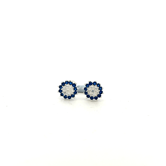 Multistone Blue Second Earrings
