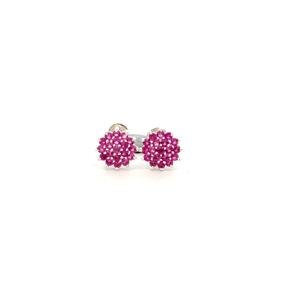 Multistone Red Second Earring