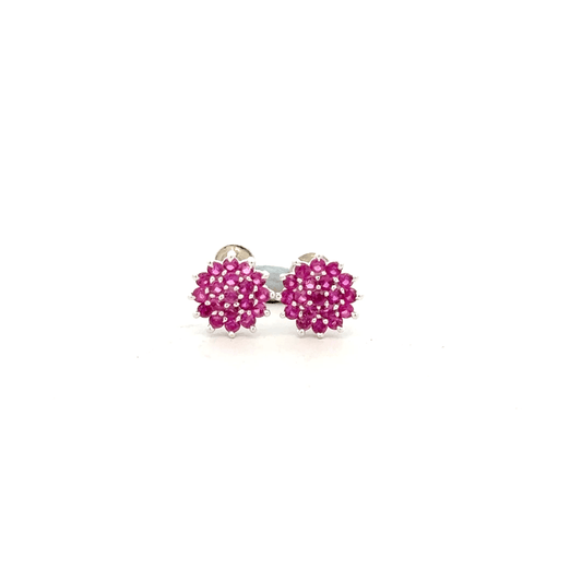 Multistone Red Second Earring