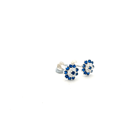 Multistone Blue Second Earring