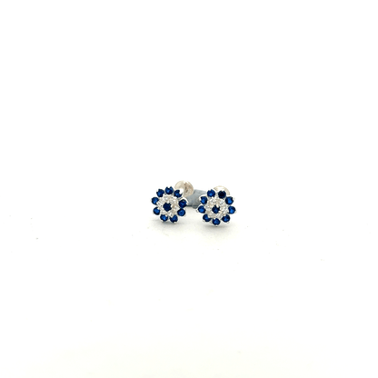 Multistone Blue Second Earring