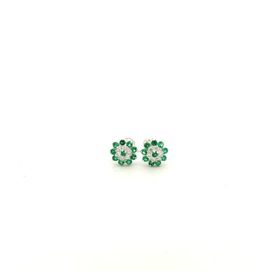 Multistone Green Second Earring