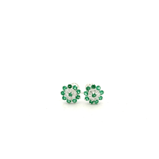 Multistone Green Second Earring
