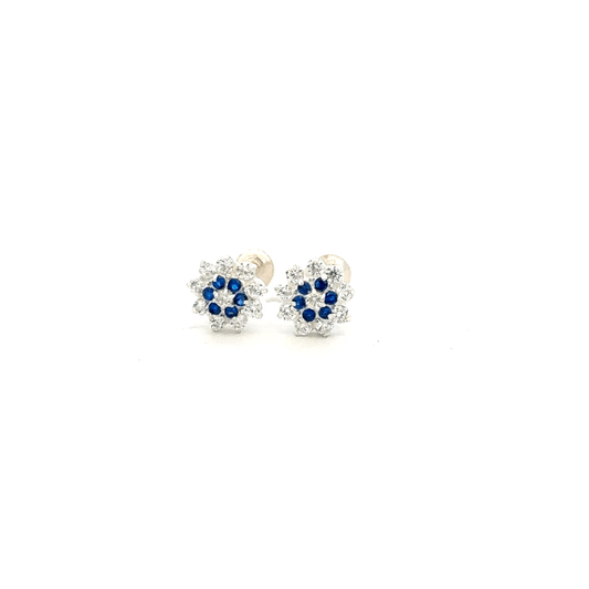 Multistone Blue Second Earring