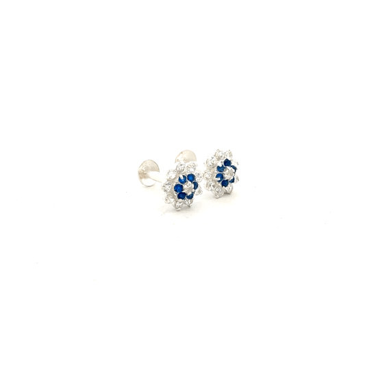 Multistone Blue Second Earring