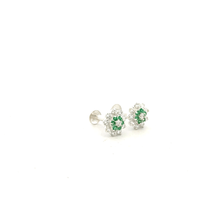 Multistone Green Second Earring