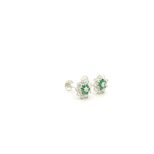 Multistone Green Second Earring