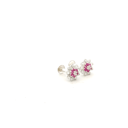 Multistone Red Second Earring