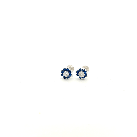Multistone Blue Second Earring