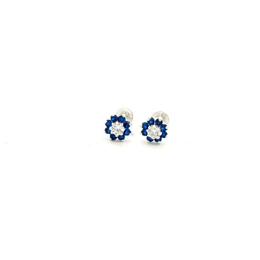 Multistone Blue Second Earring