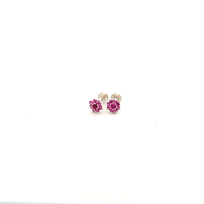 Multistone Red Second Earring