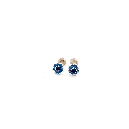 Multistone Blue Second Earring