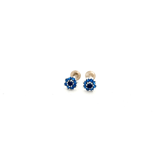 Multistone Blue Second Earring