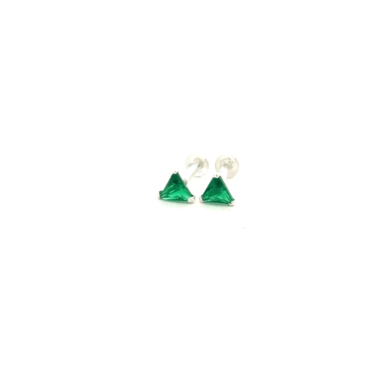 Single Green Stone Second Earring