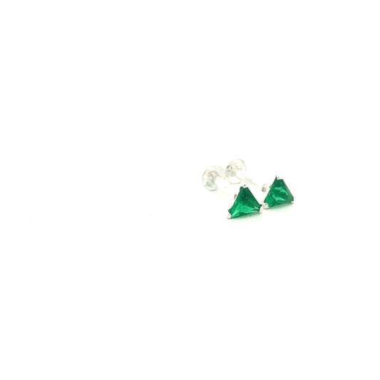 Single Green Stone Second Earring