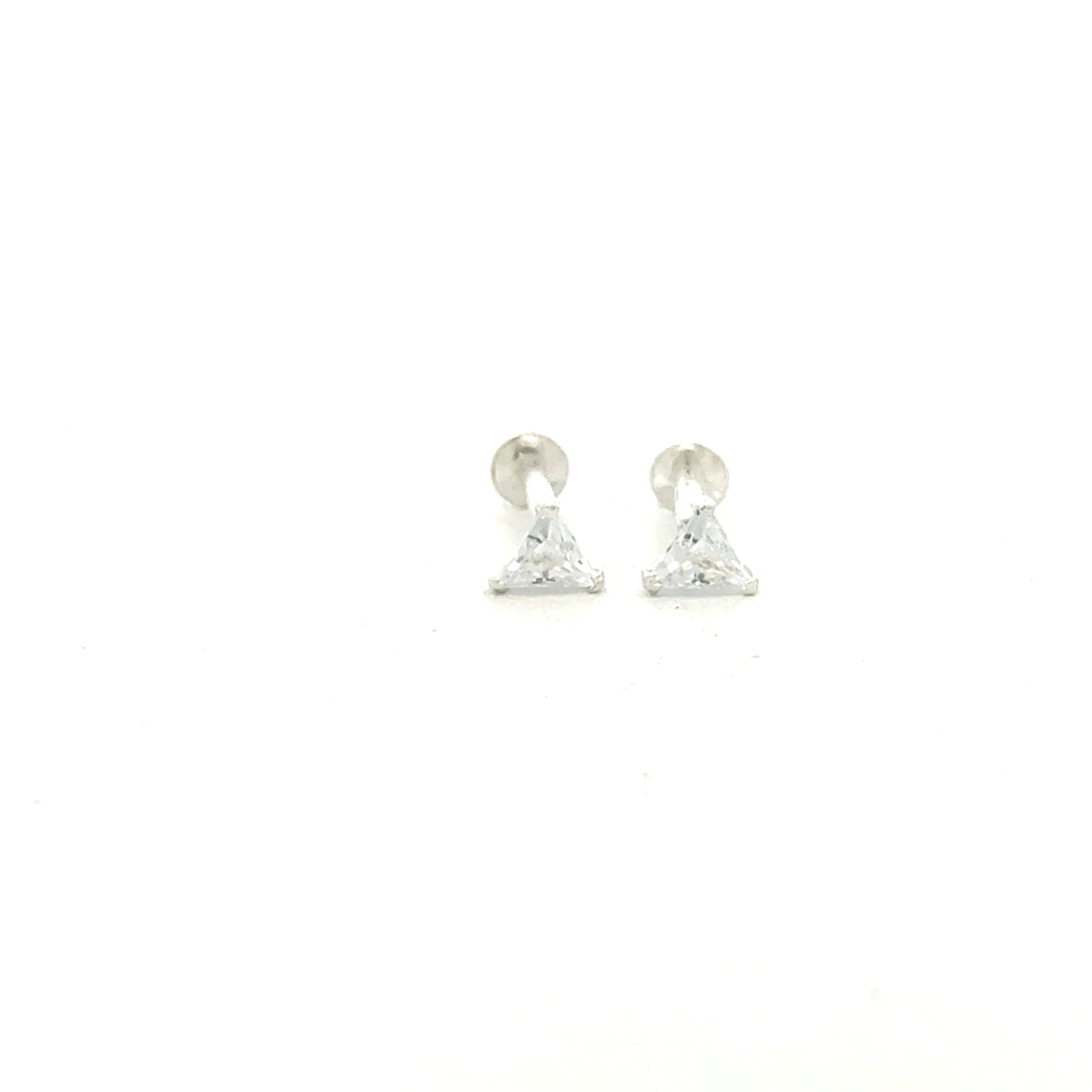 Single White Stone Second Earring