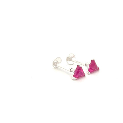 Single Red Stone Second Earring