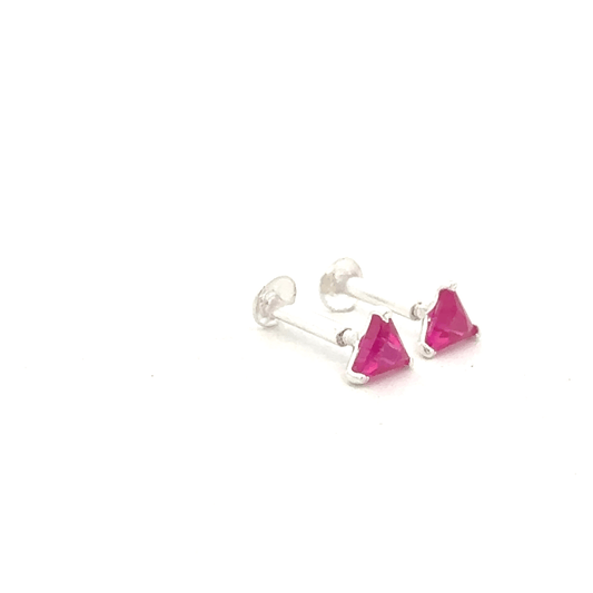Single Red Stone Second Earring