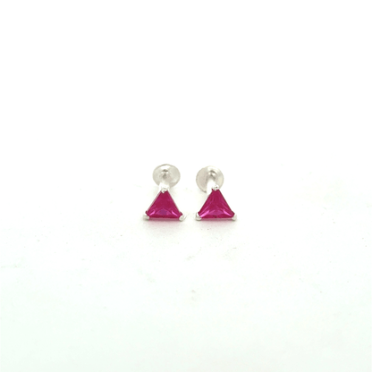 Single Red Stone Second Earring