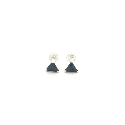 Single Black Stone Second Earring