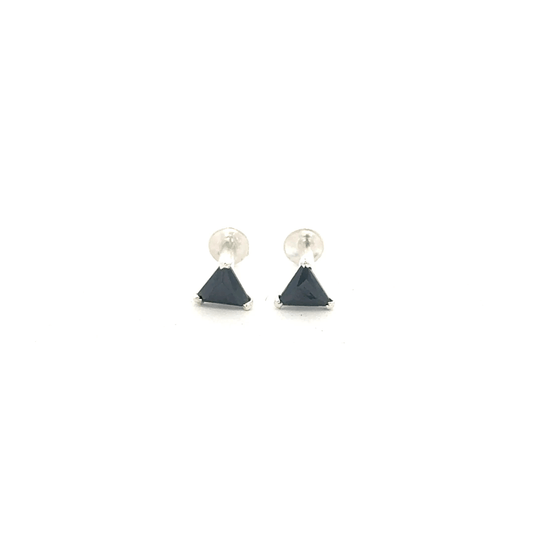 Single Black Stone Second Earring