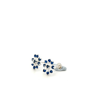 Multistone Blue Second Earrings