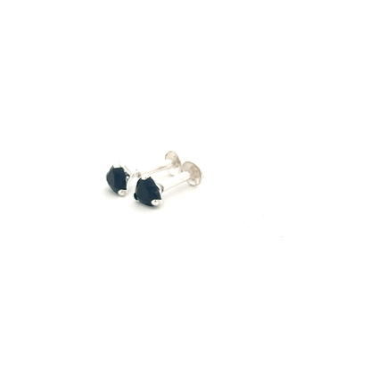 Single Black Stone Second Earring