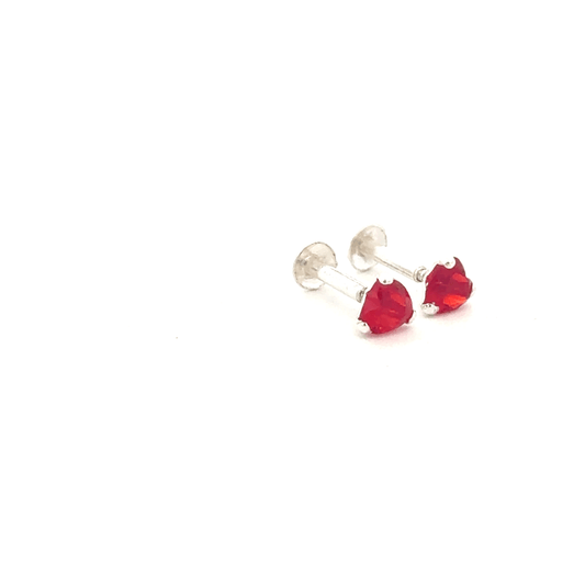 Single Red Stone Second Earring
