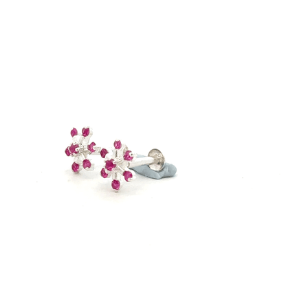 Multistone Red Second Earrings